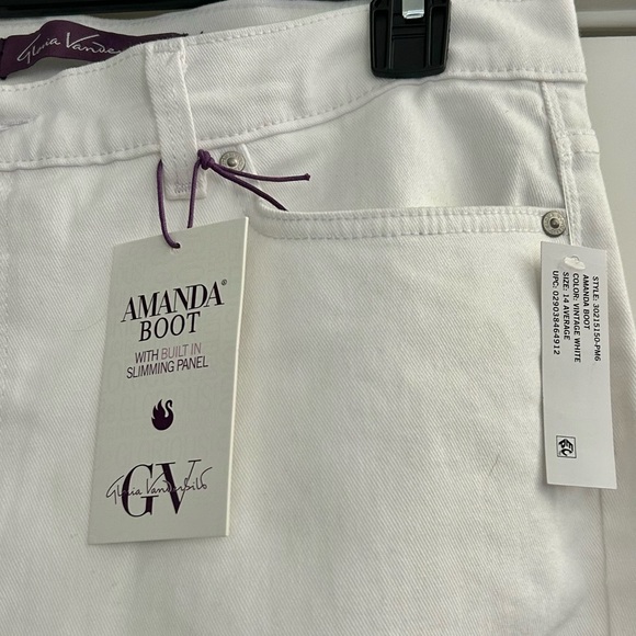 NWT! Gloria Vanderbilt Amanda Vintage White Bootcut Classic Rise Jeans. Size 14. - Picture 6 of 10